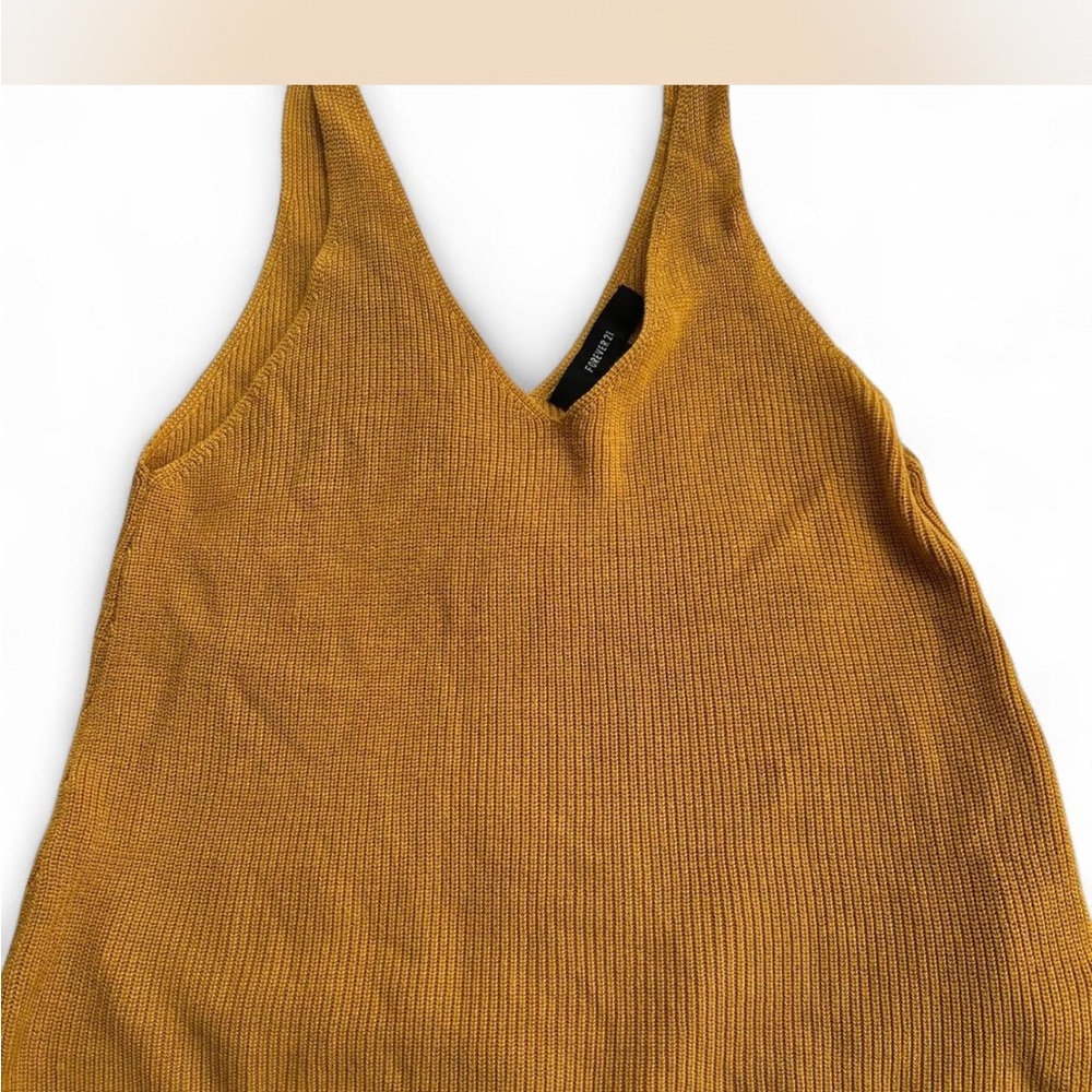 Forever 21 Brown Ribbed Sleeveless Tank Top